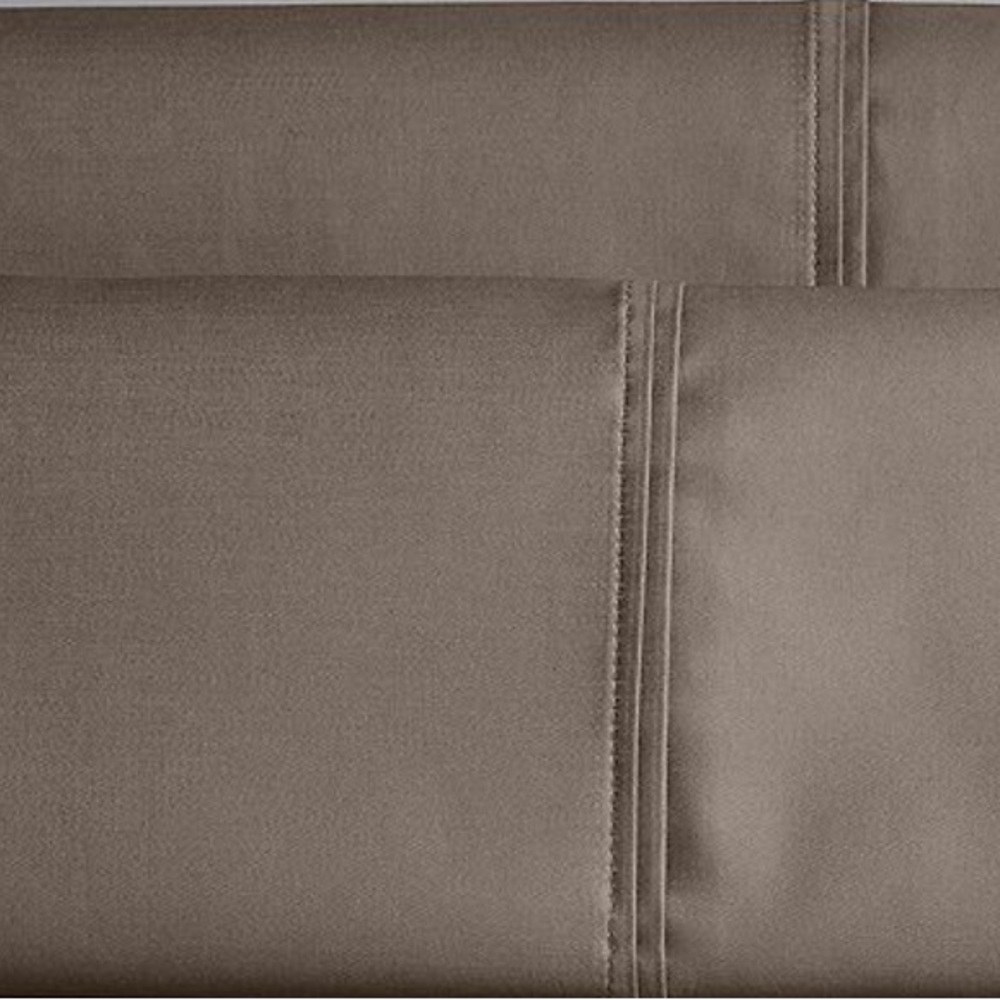 Simply Vera Wang 800 TC egyptian cotton standard pillowcases driftwood brown - Picture 2 of 3